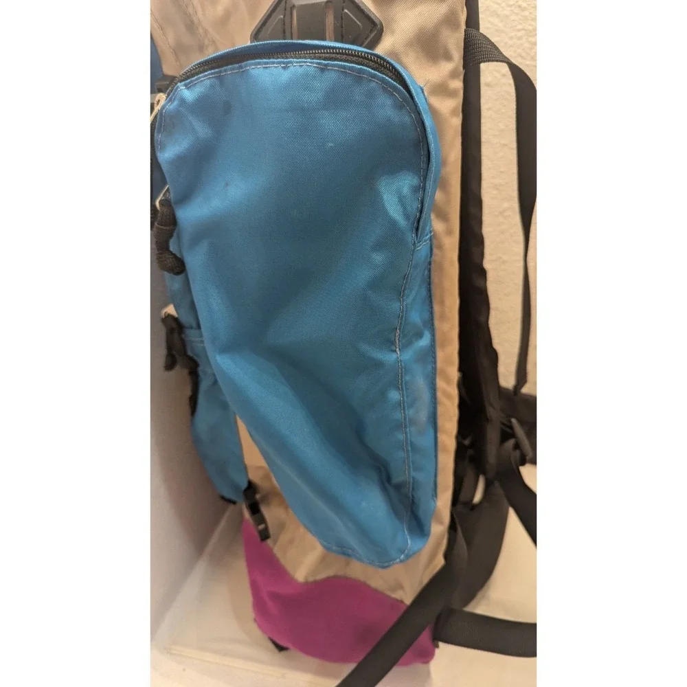 Vintage Kelty  Snipe Backpack Blue Pink Hiking Daypack 90s Korea